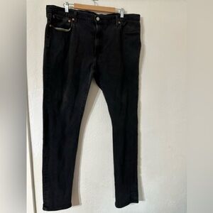 Levi’s Jeans Men 512 Black Slim Tapered Stretch Denim Premium Size  42 X 34